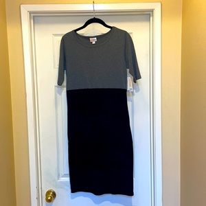 Grey/Black Colorblock Julia dress